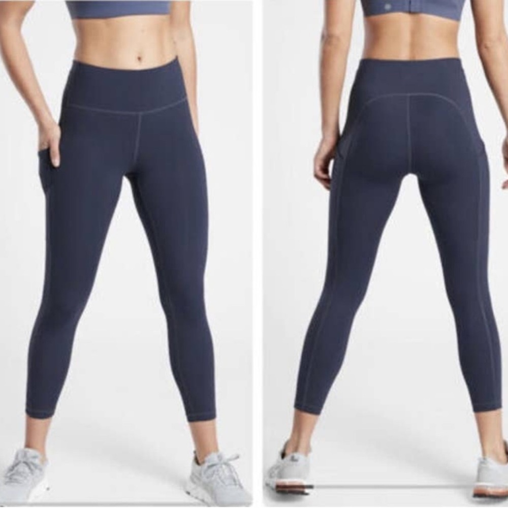 07. Athleta Ultimate Stash Pocket 7/8 Tight Navy Blue